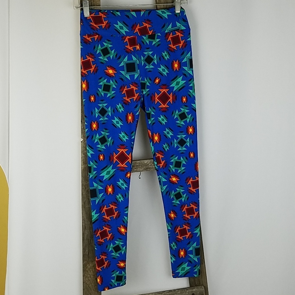 Lularoe women one size leggings pants Aztec lounge relax vacation boho gorpcore